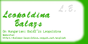leopoldina balazs business card